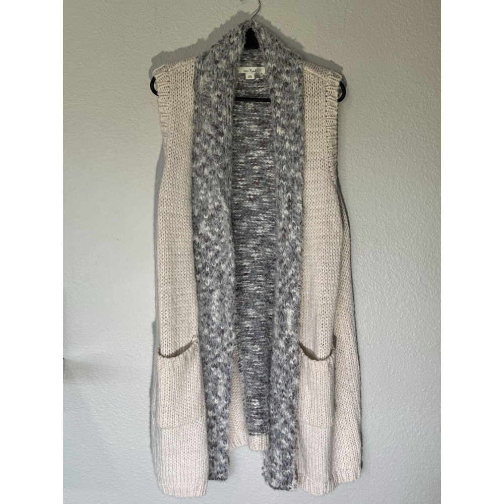 Simply Noelle Chunky Knit Sweater Vest L / xL Cozy Boho Layering Essential